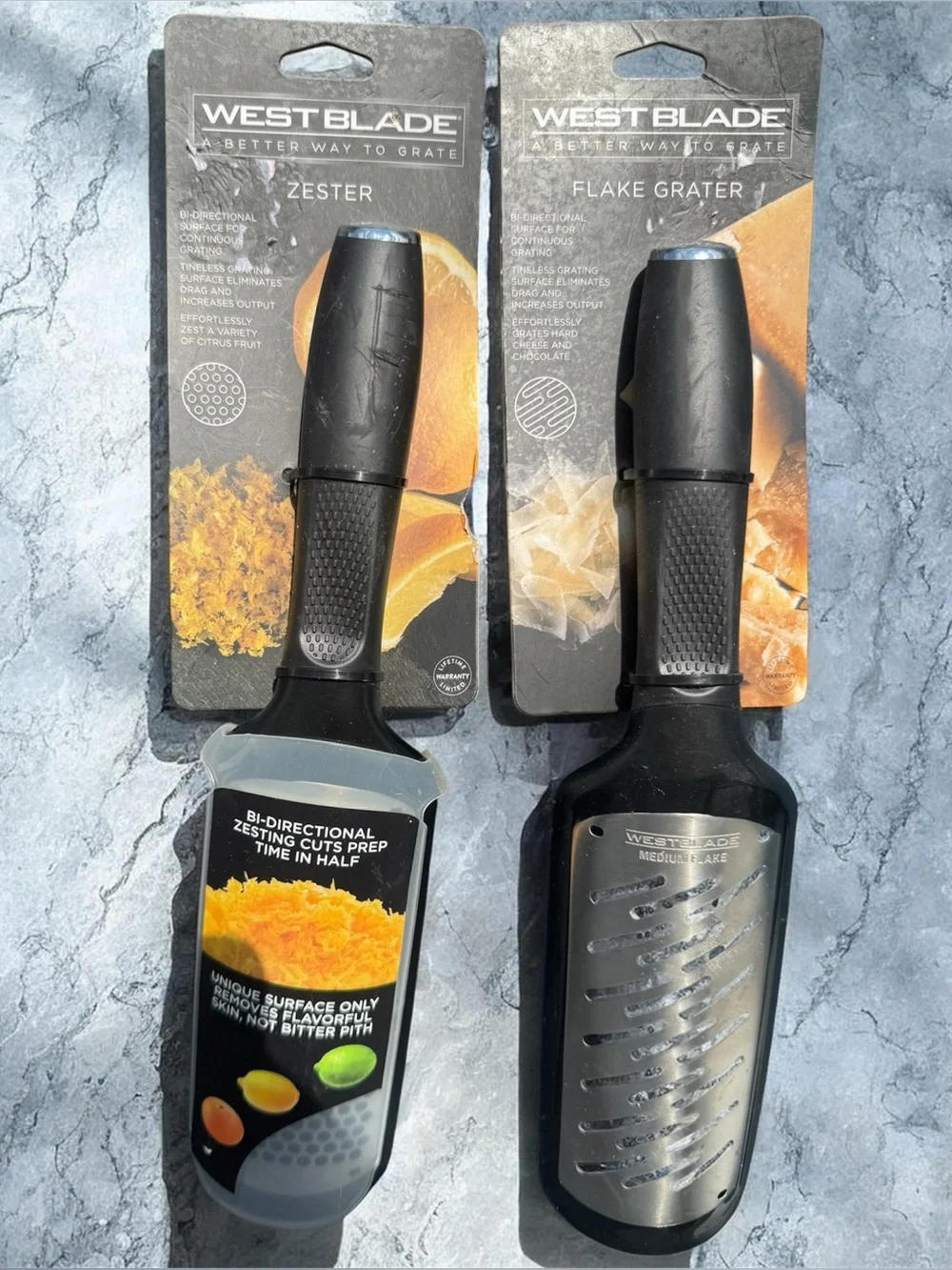 West Blade Coarse Citrus Zester & Flake Grater